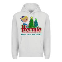 Dove Grey hermie the elf dentistry    rudolph the red nosed reindeer Premium Hoodie - linhVisuals