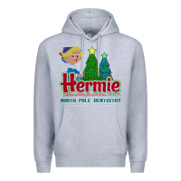 Heather Grey hermie the elf dentistry    rudolph the red nosed reindeer Premium Hoodie - linhVisuals