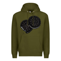 Army Green oreo lover Premium Hoodie - linhVisuals