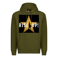 Army Green rise up! hamilt musical broadway Premium Hoodie - linhVisuals