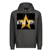 Charcoal Heather rise up! hamilt musical broadway Premium Hoodie - linhVisuals