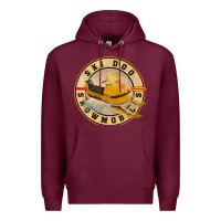 Burgundy ski doo vintage snowmobiles Premium Hoodie - linhVisuals