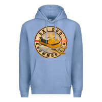 Colony Blue ski doo vintage snowmobiles Premium Hoodie - linhVisuals