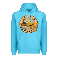 Ocean Blue ski doo vintage snowmobiles Premium Hoodie - linhVisuals