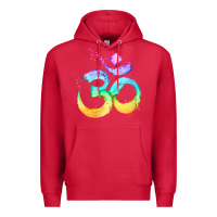 Cardinal womens om symbol   psy trance goa yoga meditation buddhism buddhist v Premium Hoodie - linhVisuals