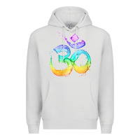 Dove Grey womens om symbol   psy trance goa yoga meditation buddhism buddhist v Premium Hoodie - linhVisuals