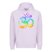 Lilac womens om symbol   psy trance goa yoga meditation buddhism buddhist v Premium Hoodie - linhVisuals