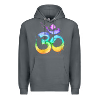 Rock womens om symbol   psy trance goa yoga meditation buddhism buddhist v Premium Hoodie - linhVisuals