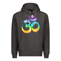 Smoke womens om symbol   psy trance goa yoga meditation buddhism buddhist v Premium Hoodie - linhVisuals