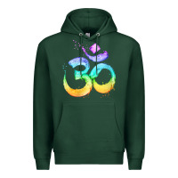 Sports Green womens om symbol   psy trance goa yoga meditation buddhism buddhist v Premium Hoodie - linhVisuals