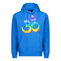 True Royal womens om symbol   psy trance goa yoga meditation buddhism buddhist v Premium Hoodie - linhVisuals