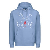 Colony Blue beauty the beast love Premium Hoodie - linhVisuals