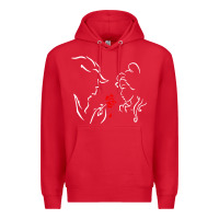 Red beauty the beast love Premium Hoodie - linhVisuals