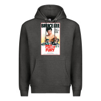 Charcoal Heather fist of fury by bruce Premium Hoodie - linhVisuals