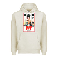 Oatmeal Heather fist of fury by bruce Premium Hoodie - linhVisuals