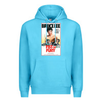 Ocean Blue fist of fury by bruce Premium Hoodie - linhVisuals
