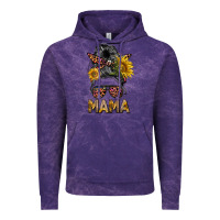 Cloud Purple mess bun mama sunflowers Vintage Hoodie - BarkalooDesign