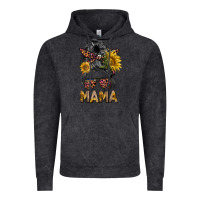 Vintage Black mess bun mama sunflowers Vintage Hoodie - BarkalooDesign