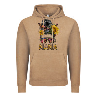 Vintage Coffee mess bun mama sunflowers Vintage Hoodie - BarkalooDesign