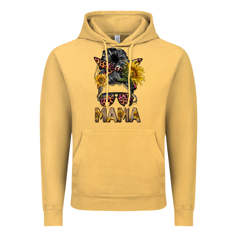 Mess Bun Mama Sunflowers Vintage Hoodie by BarkalooDesign | Teevron
