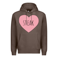 Coffee i heart steak Premium Hoodie - linhVisuals