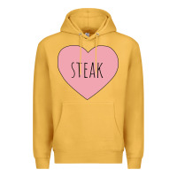 Mustard i heart steak Premium Hoodie - linhVisuals