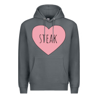Rock i heart steak Premium Hoodie - linhVisuals