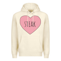 Sandshell i heart steak Premium Hoodie - linhVisuals