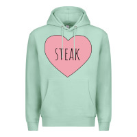 Seafoam i heart steak Premium Hoodie - linhVisuals