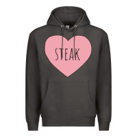 Smoke i heart steak Premium Hoodie - linhVisuals