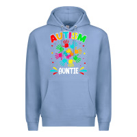 Colony Blue autistic auntie puzzle support family autism awareness sweatshirt Premium Hoodie - linhVisuals
