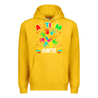 Lemon autistic auntie puzzle support family autism awareness sweatshirt Premium Hoodie - linhVisuals