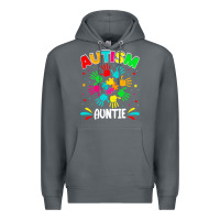 Rock autistic auntie puzzle support family autism awareness sweatshirt Premium Hoodie - linhVisuals