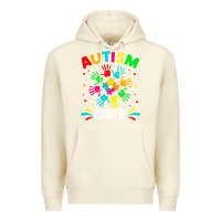 Sandshell autistic auntie puzzle support family autism awareness sweatshirt Premium Hoodie - linhVisuals