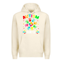 Tofu autistic auntie puzzle support family autism awareness sweatshirt Premium Hoodie - linhVisuals