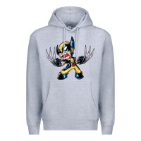 Heather Grey wolverine Premium Hoodie - linhVisuals