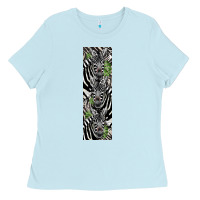 Baby Blue zebra Ladies Tee - LillyAllenDesigns