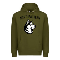 Army Green northeastern huskies Premium Hoodie - linhVisuals