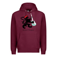Burgundy richard thompson (fairport convention) Premium Hoodie - linhVisuals