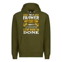 Army Green farmer Premium Hoodie - linhVisuals