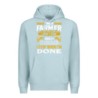 Blue Mist farmer Premium Hoodie - linhVisuals