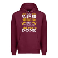 Burgundy farmer Premium Hoodie - linhVisuals