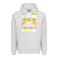Dove Grey farmer Premium Hoodie - linhVisuals