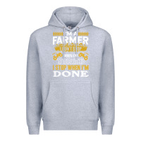 Heather Grey farmer Premium Hoodie - linhVisuals