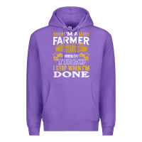 Purple farmer Premium Hoodie - linhVisuals