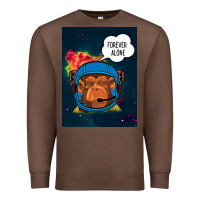 Chestnut Forever Alone, Monkey, Space, Monkey At Space, Premium Sweatshirt - Bettercallsaul