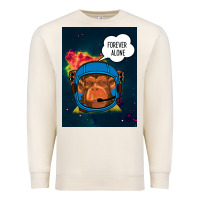 Sandshell Forever Alone, Monkey, Space, Monkey At Space, Premium Sweatshirt - Bettercallsaul