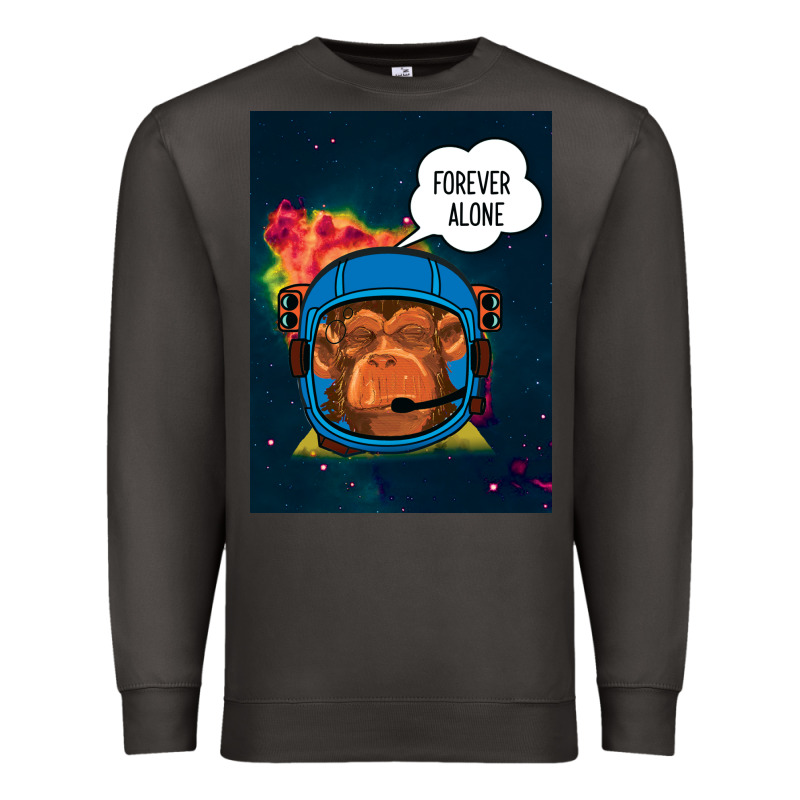Forever Alone, Monkey, Space, Monkey At Space, Premium Sweatshirt by Bettercallsaul | Teevron