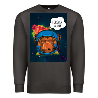 Smoke Forever Alone, Monkey, Space, Monkey At Space, Premium Sweatshirt - Bettercallsaul
