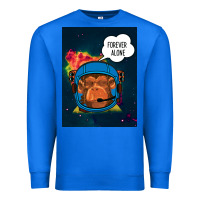 True Royal Forever Alone, Monkey, Space, Monkey At Space, Premium Sweatshirt - Bettercallsaul